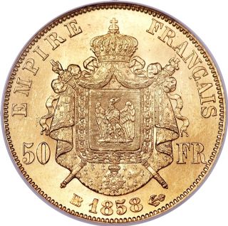 50 Franchi Napoleone III - testa nuda
